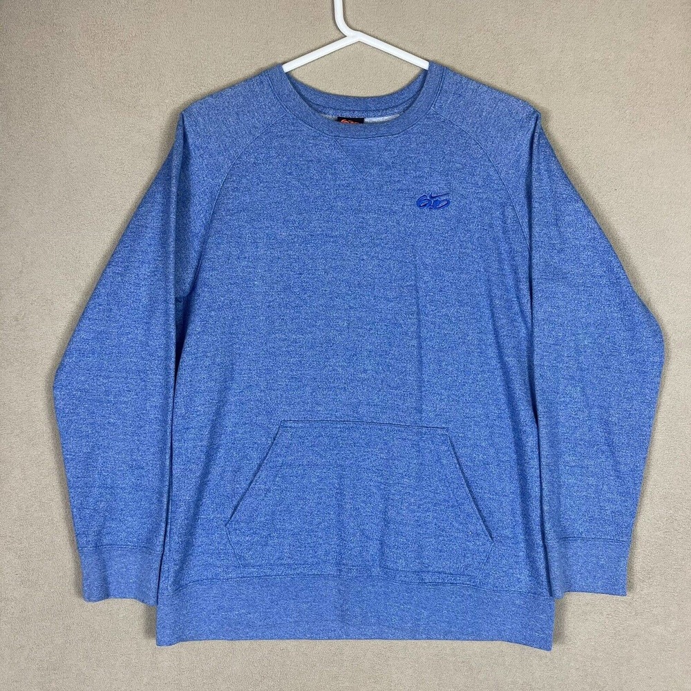 Nike 6.0 Womens XL Crew Neck Long Sleeve‎ Blue Sweater Pouch Pocket Logo